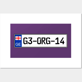 Georgia (country) car license plate Posters and Art